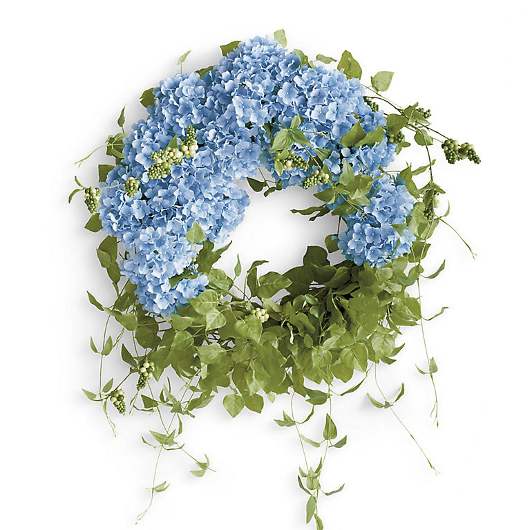 Haley Hydrangea Wreath, 26" | Grandin Road | Grandin Road