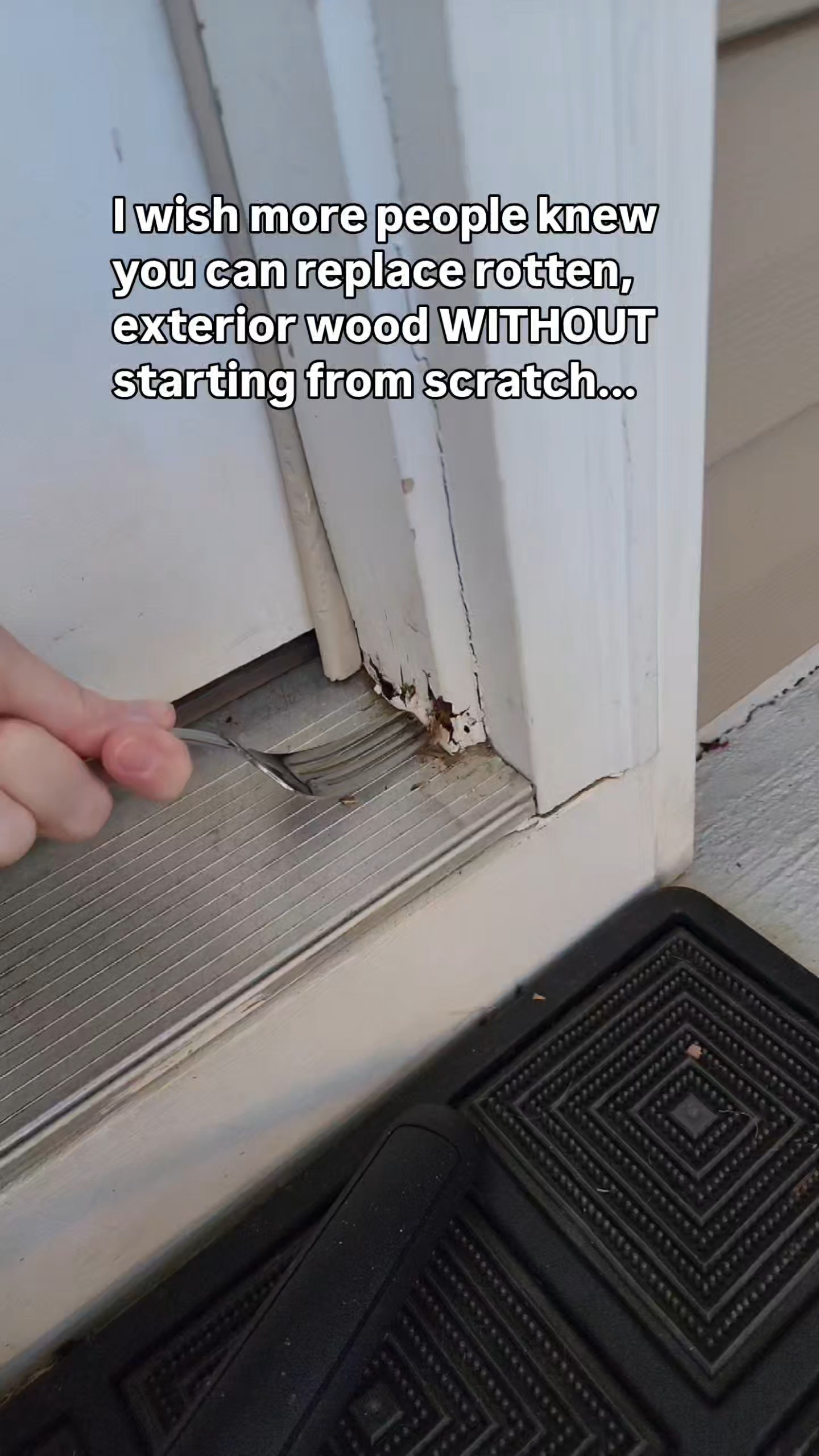 Fix rotten exterior wood door frame

#LTKHome