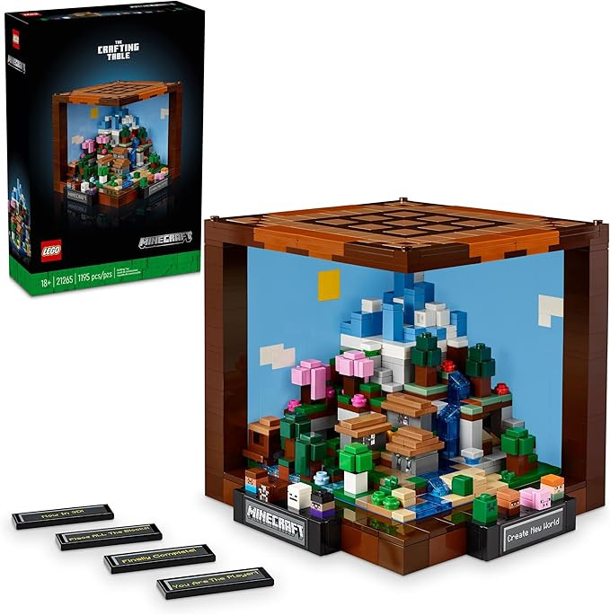 LEGO Minecraft The Crafting Table, Collectible Video Game Building Set with Minecraft Figures, Mo... | Amazon (US)
