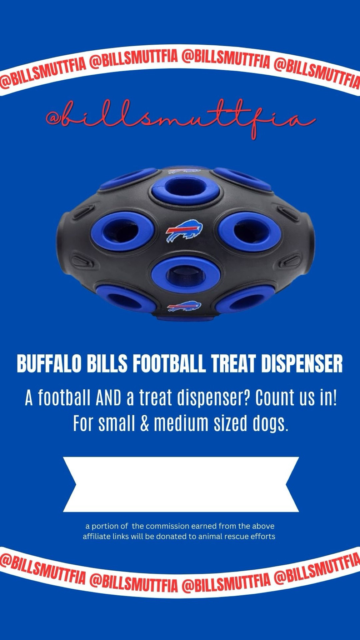 Buffalo Bills football dog treat dispenser! Perfect for your Bills Muttfia member at home during game day. Go Bills!

#LTKFindsUnder50 #LTKSeasonal #LTKFamily