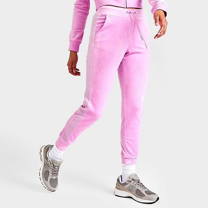 Women's Juicy Couture Classic Velour With Side Bling Jogger Pants | Finish Line (US)
