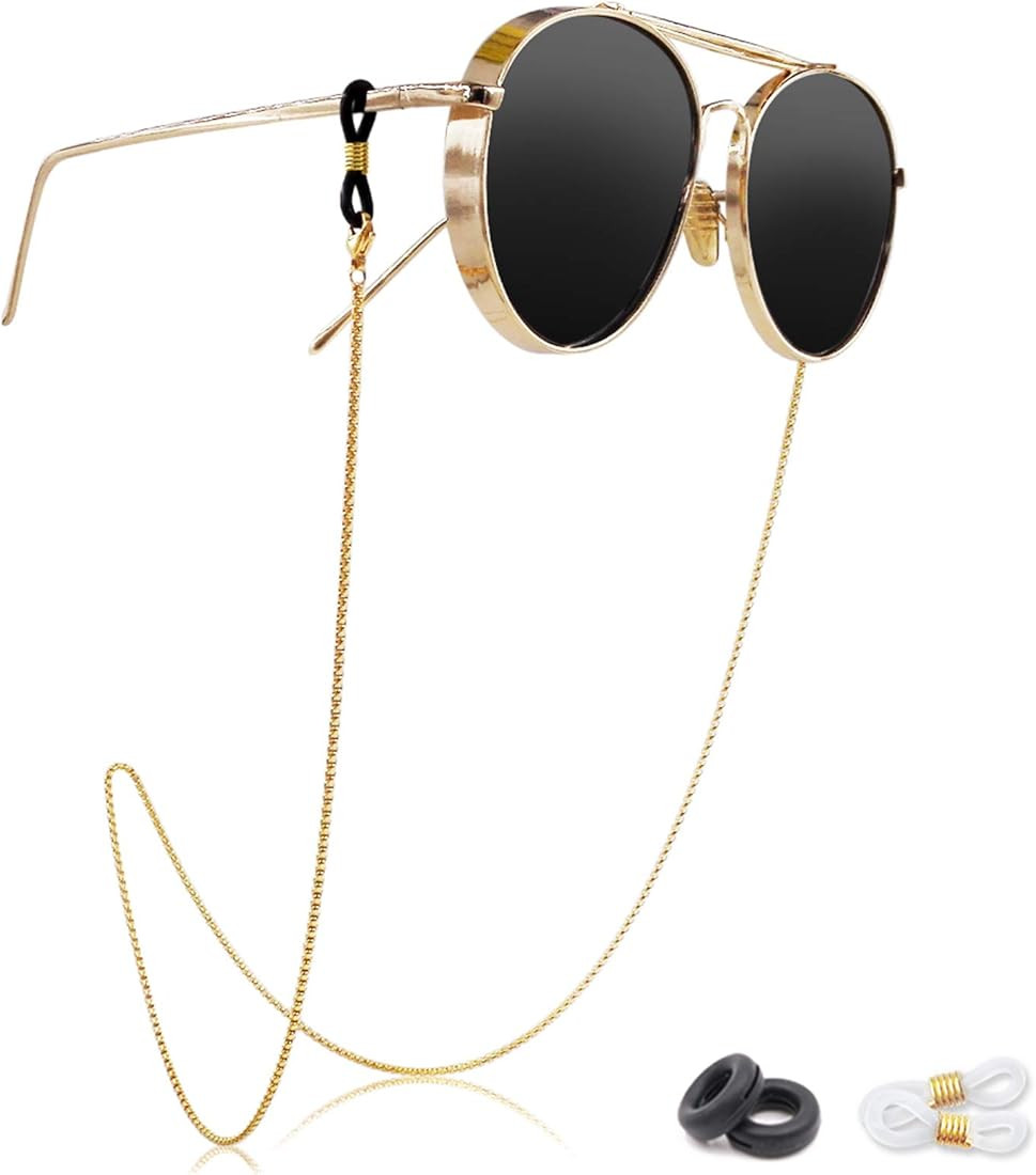 Kalevel Eyeglass Chain Stainless Steel Sunglass Strap Eyeglass Strap Holder | Amazon (US)