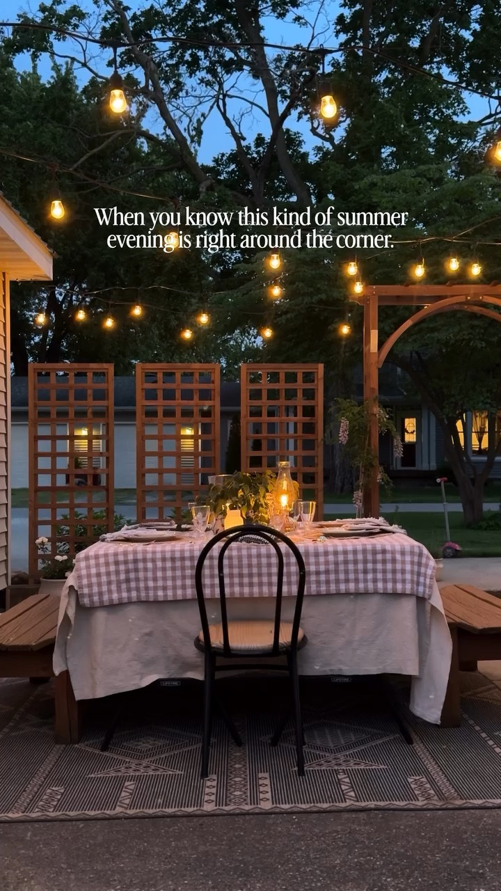 Can I be honest with you… like really honest?

For a long time, I didn’t know how to steward my home well. I was so caught up in what I thought life should look like, and what I thought I wanted, that I missed the beauty of what was right in front of me.

Then one day, it felt like a light bulb went off. I realized that all the wanting and dreaming was keeping me trapped in discontentment. I was waiting for a different life while the one I had was quietly asking to be loved.

So I decided to create magic in the mundane.

That looked like stringing market lights above our cracked patio and setting up a few folding tables so we could eat dinner outside under the glow.

It looked like serving ordinary meals on the “fancy” plates and turning on old jazz in the kitchen just to make a Tuesday night feel a little softer.

They’re such simple things. But they changed the way I saw my home, my family, and my life.

So as we step into this warmer season, and come out of our winter hibernation, maybe this is your invitation too. Not to wait for a different house, a different season, or a different version of your life.

But to begin making the life you already have feel a little more magical.

#RomanticizeYourLife #MakeTheMundaneMagic #LivedInHome #SlowLivingLifestyle #EverydayMagic