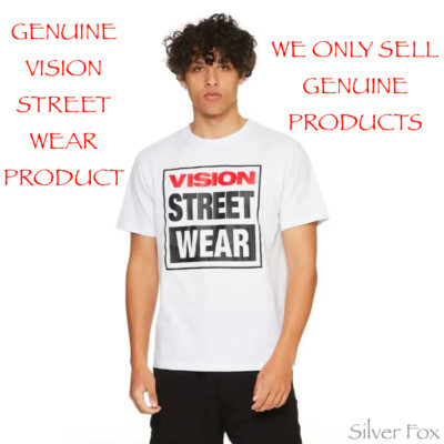 VISION STREET WEAR MENS SHORT SLEEVE WHITE OG BOX LOGO TEE T SHIRT NEW WITH TAGS | eBay US