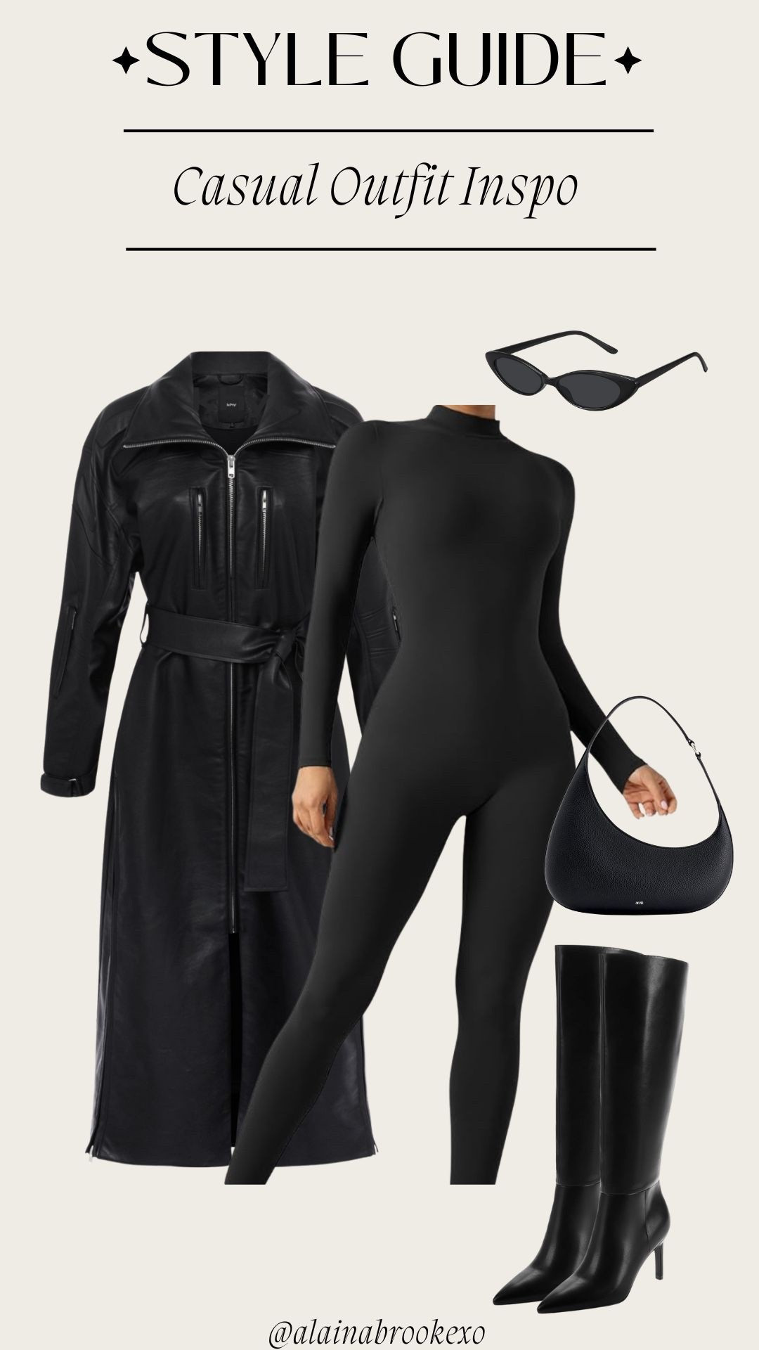 Black leather trench coat outfit inspo! Love an all black look. You can never go wrong 🤌🏼 

#LTKFindsUnder100 #LTKStyleTip #LTKHoliday