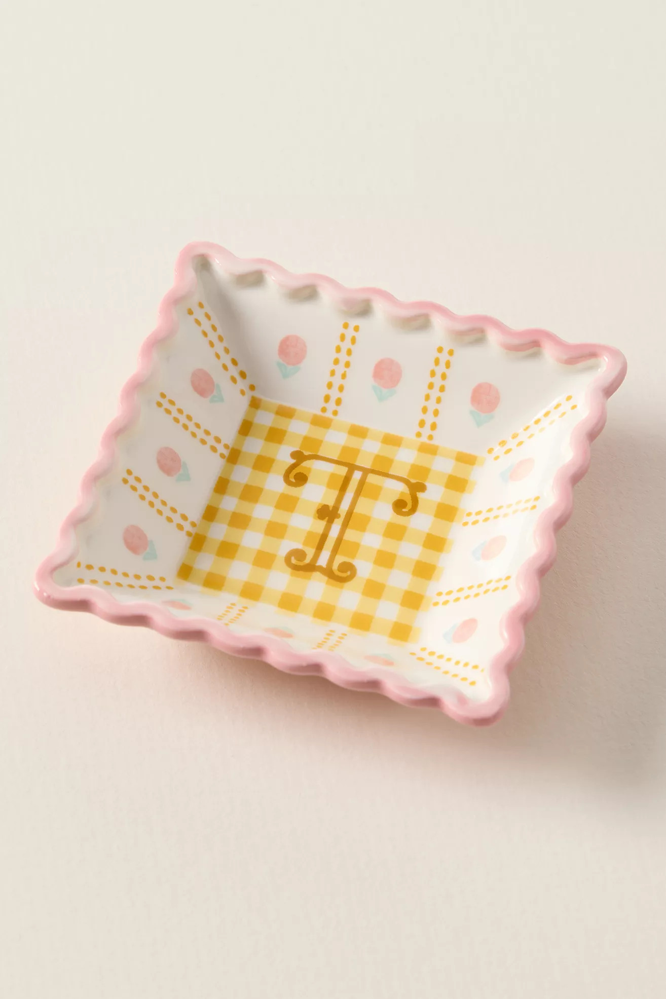 Georgia Monogram Stoneware Trinket Dish | Anthropologie (US)