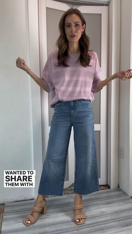 Promo code: IW4E6Q3P for the top! This purple top is such a cute summer top and so easy to dress up or down. I love the perforated pattern on it and it comes in lots of colors. I paired it with my fave baggy jeans. This is my second pair of them that I cut at ankle length to have two length options! Wearing a small in the top and a 00 in the jeans! 

#LTKVideo #LTKFindsUnder50 #LTKTravel