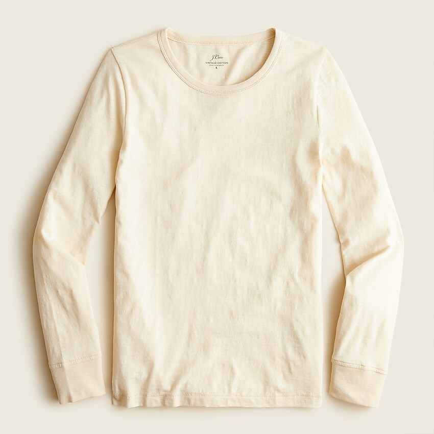 Vintage cotton crewneck long-sleeve T-shirt | J. Crew US