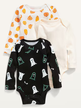 Unisex 3-Pack Long-Sleeve Bodysuit for Baby | Old Navy (US)