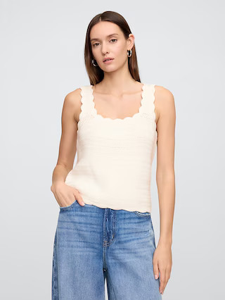 Squareneck Sweater Tank Top | Gap Factory