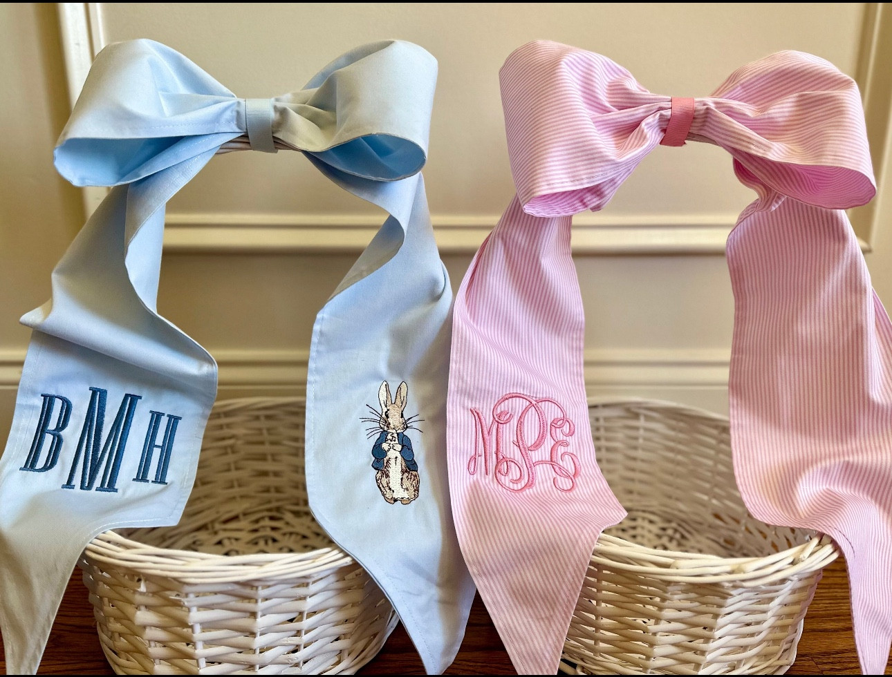 The cutest Easter Bows for the kids baskets 🤎 You can add their initials and different designs 🐰 Easter basket - kids easter basket 

#LTKbaby #LTKkids #LTKSeasonal
