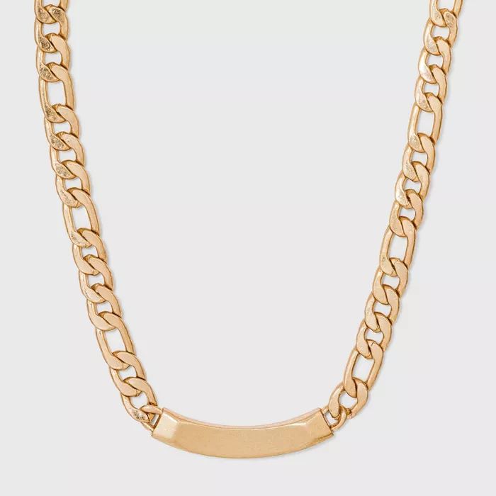 Curb Chain and Bar Necklace - Universal Thread™ | Target