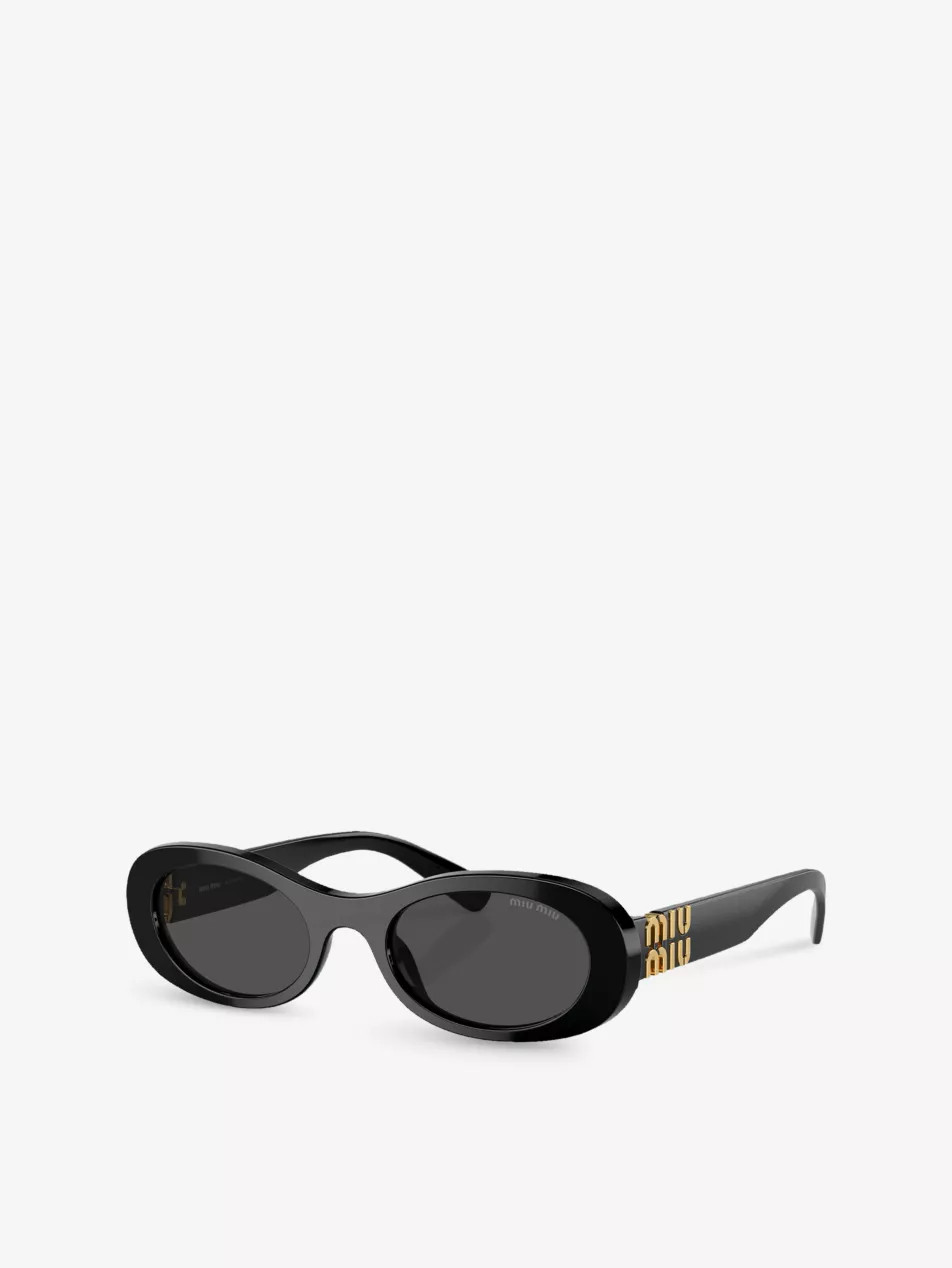 MU 06ZS oval-frame acetate sunglasses | Selfridges