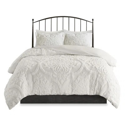Luxurious Cotton Bedding Sets, Off-white Tufted Chenille, Bedroom Decor | Wayfair North America