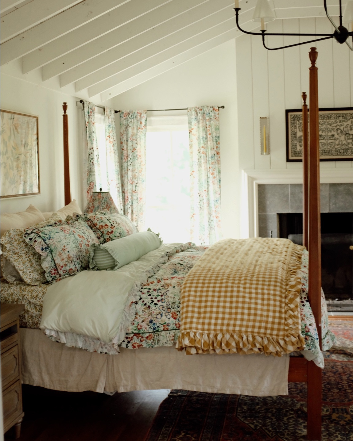 bedroom makeover! @Anthropologie  x nesting with grace just love it all SO much!! softest sheets and bedding. gingham quilt is darling. 

#LTKdayinmylife #LTKHome #LTKmorningroutine