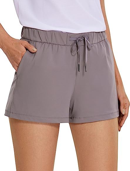 CRZ YOGA Shorts for Women, Stretch Athletic Workout Shorts, Lounge Hiking Running Casual Travel G... | Amazon (US)