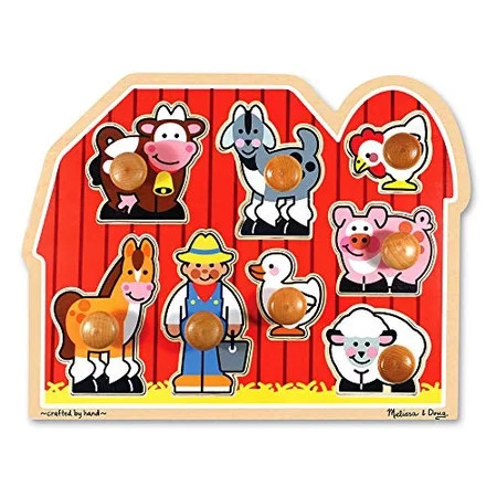 Melissa and Doug Large Farm Wooden Jumbo Knob Puzzle Bundle | Walmart (US)