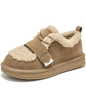 BEAU TODAY Snow Sneakers for Women, Suede Platform Sneakers Womens Warm Fur Lined Fashion Sneaker... | Amazon (US)
