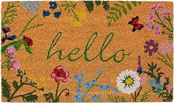 Calloway Mills AZ105991729 Floral Hello Doormat, 17" x 29", Multicolor | Amazon (US)