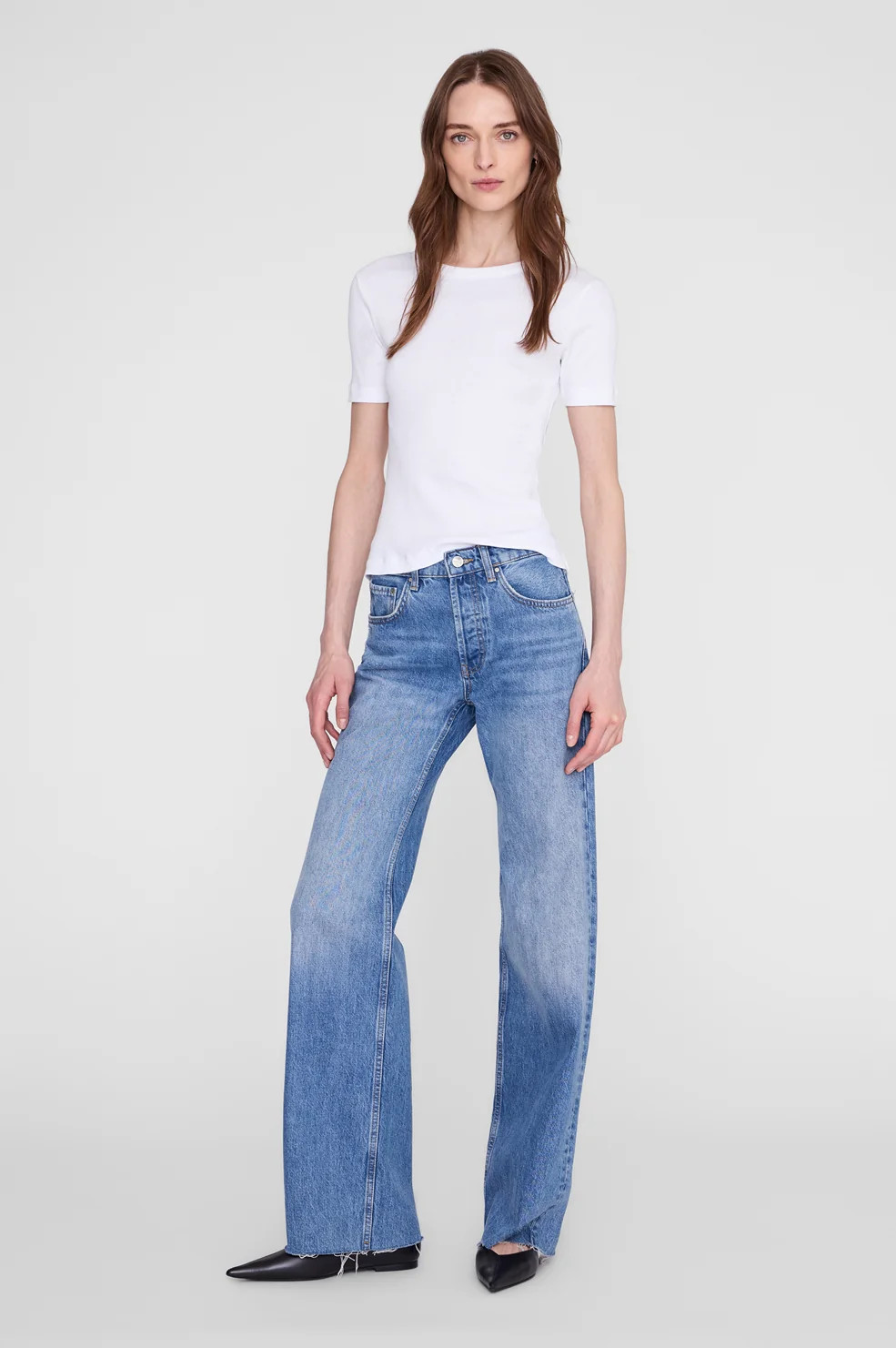 Sixtine Tee Short Sleeve - White | Anine Bing