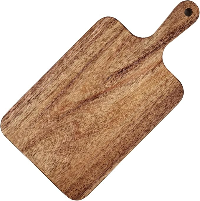 Acacia Wood Cutting Board with Handle 13.7''X7'' / Charcuterie Board/Serving Board/Cheese, Bread,... | Amazon (US)