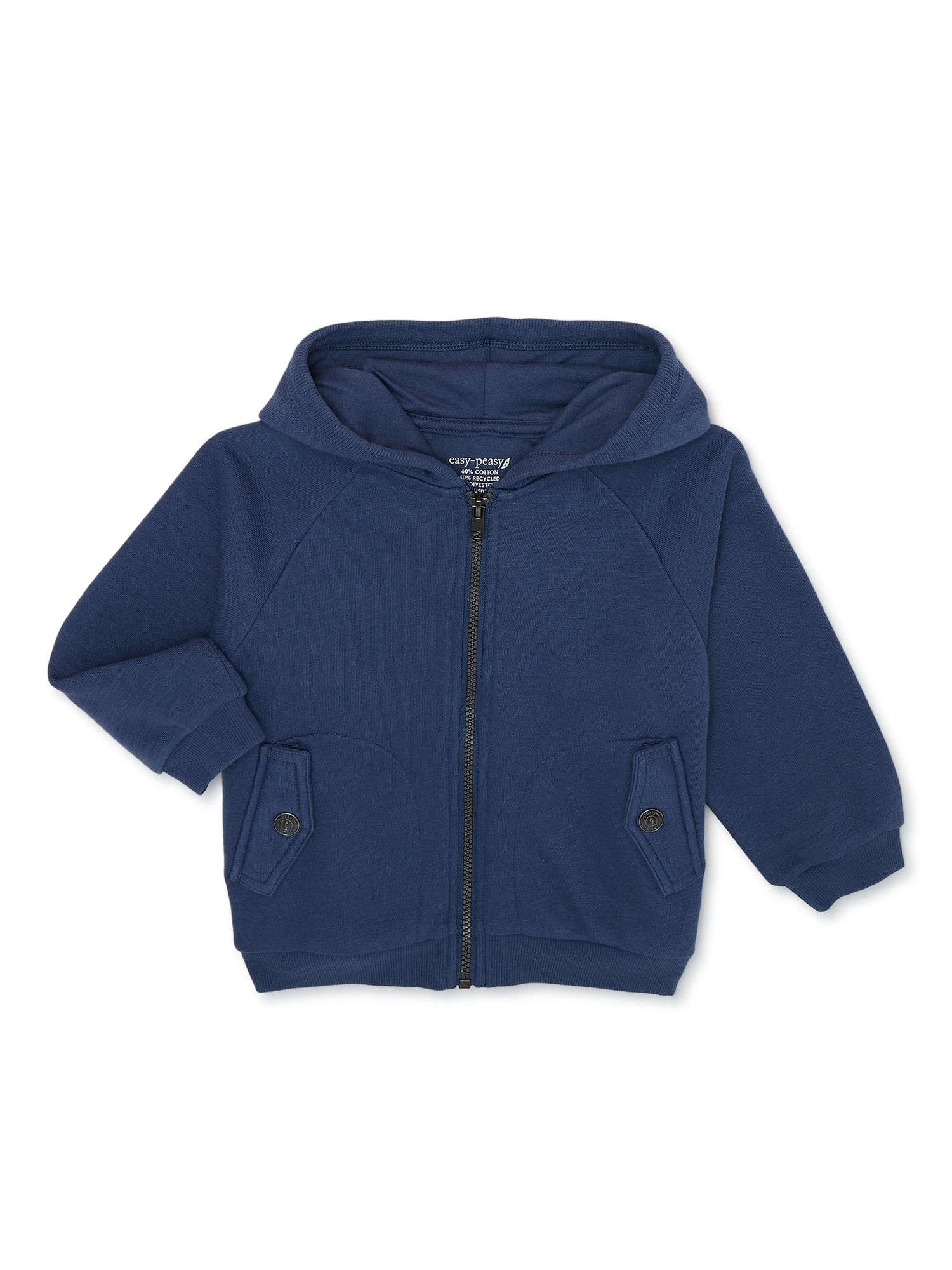 easy-peasy Toddler Boy French Terry Zip-Up Hoodie, Sizes 12M-5T | Walmart (US)