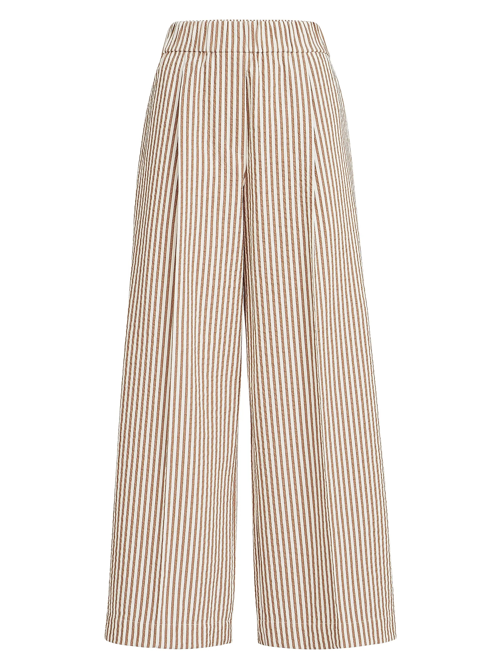 Brunello Cucinelli Techno Cotton Striped Seersucker Baggy Track Trousers with Monili | Saks Fifth... | Saks Fifth Avenue