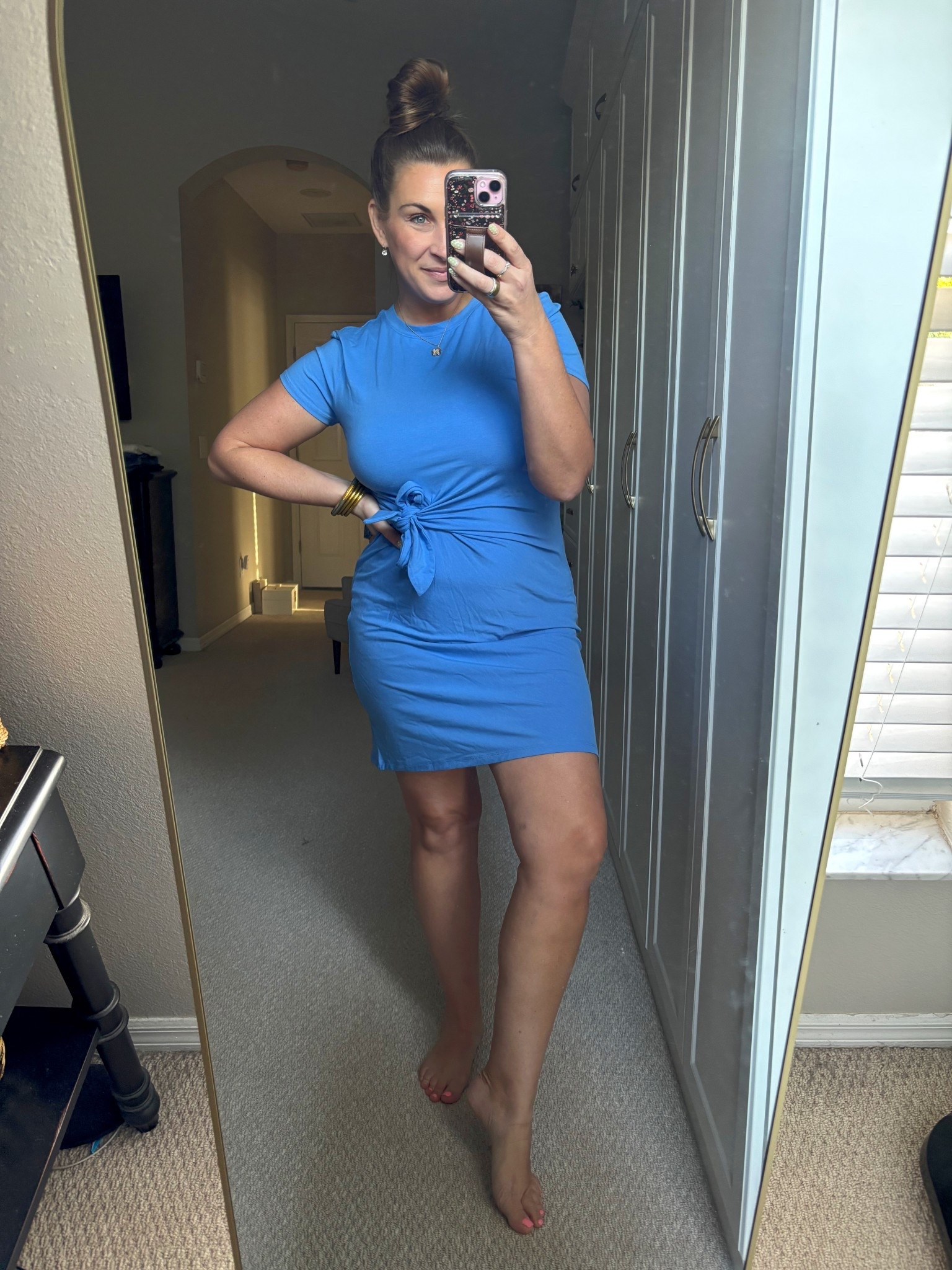 Soft stretchy & comfy material! Functional tie & this color is so pretty 💙 @Target 

TTS- medium. Size up for a roomier fit 

#LTKdayinmylife #LTKootd #LTKMidsize