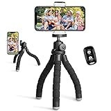 Ubeesize Phone Tripod, Portable and Flexible Tripods with Wireless Remote and Clip, Cell Phone Tripode Stand for Video Recording | Amazon (US)