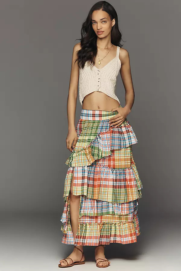 Plaid Petticoat Maxi Skirt | Anthropologie (US)