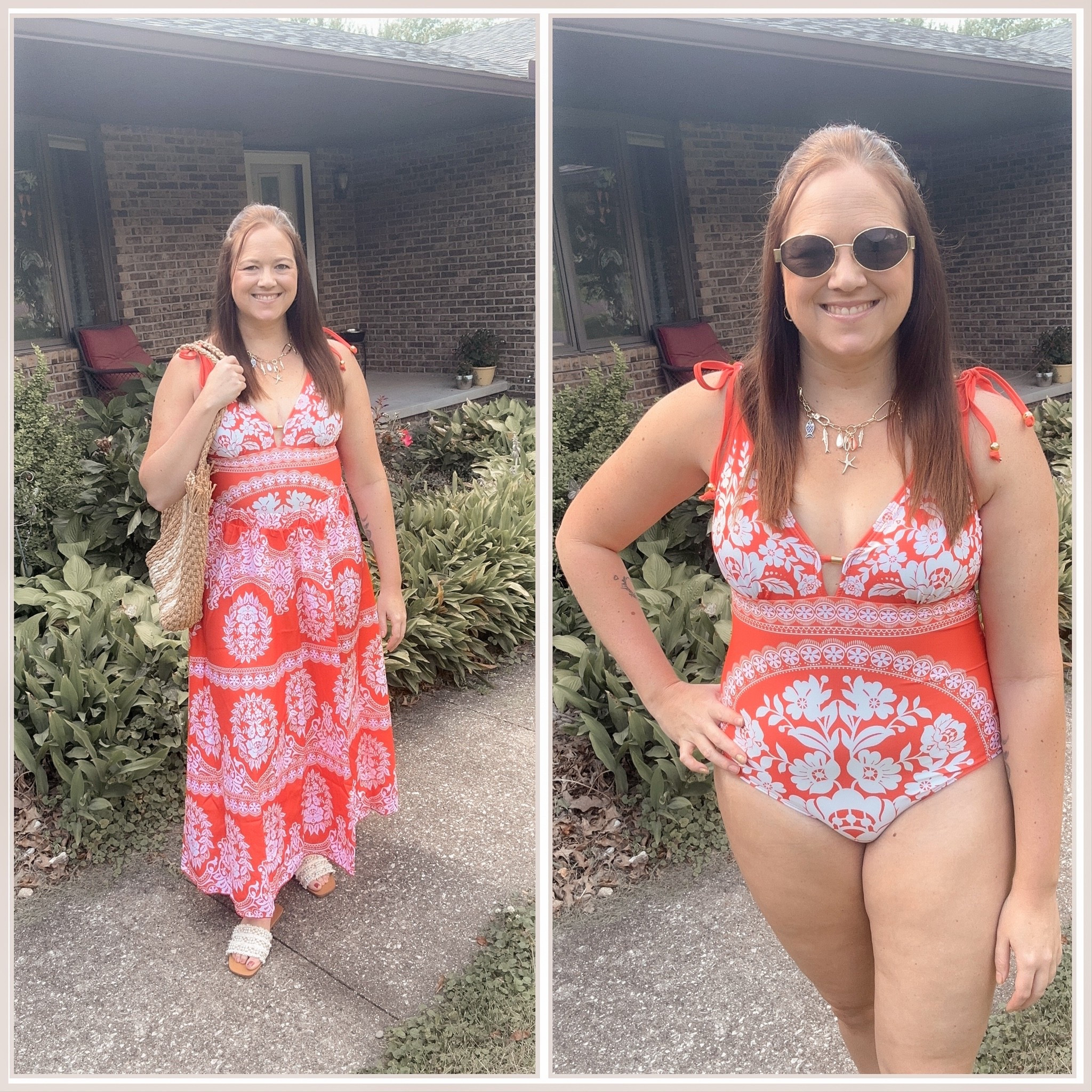 Dinner to hot tub with this swimsuit and cover up!
Wearing size medium.
Loving this red orange color this summer!

#LTKdayinmylife #LTKSeasonal #LTKSwim