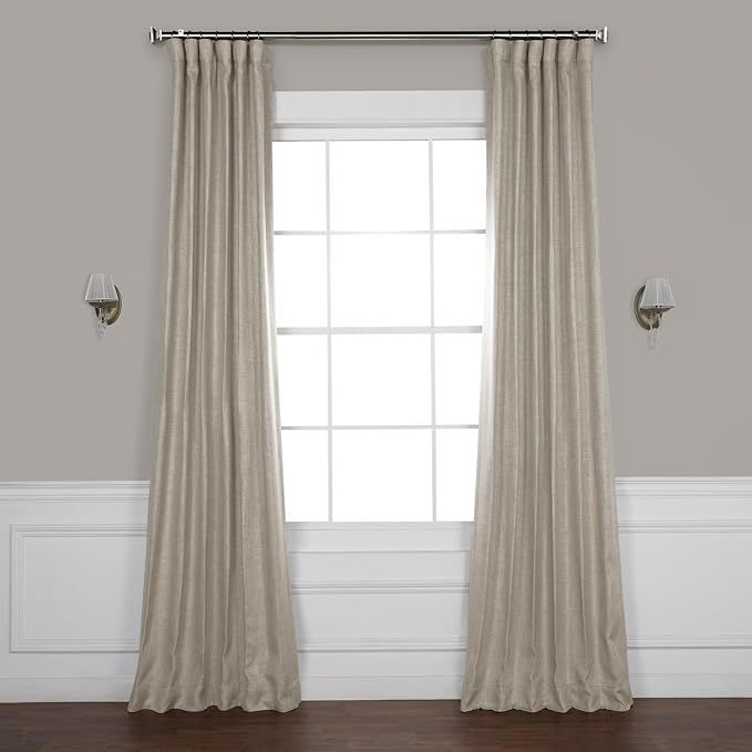 HPD Half Price Drapes BOCH-LN1857-108 Faux Linen Blackout Room Darkening Curtain (1 Panel), 50 X ... | Amazon (US)
