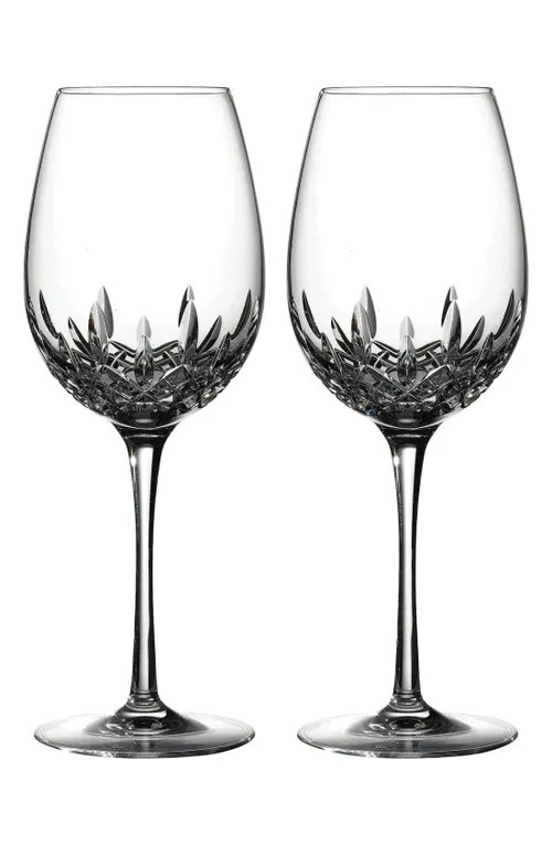 Waterford Lismore Essence Set of 2 Lead Crystal Red Wine Goblets in Clear at Nordstrom | Nordstrom