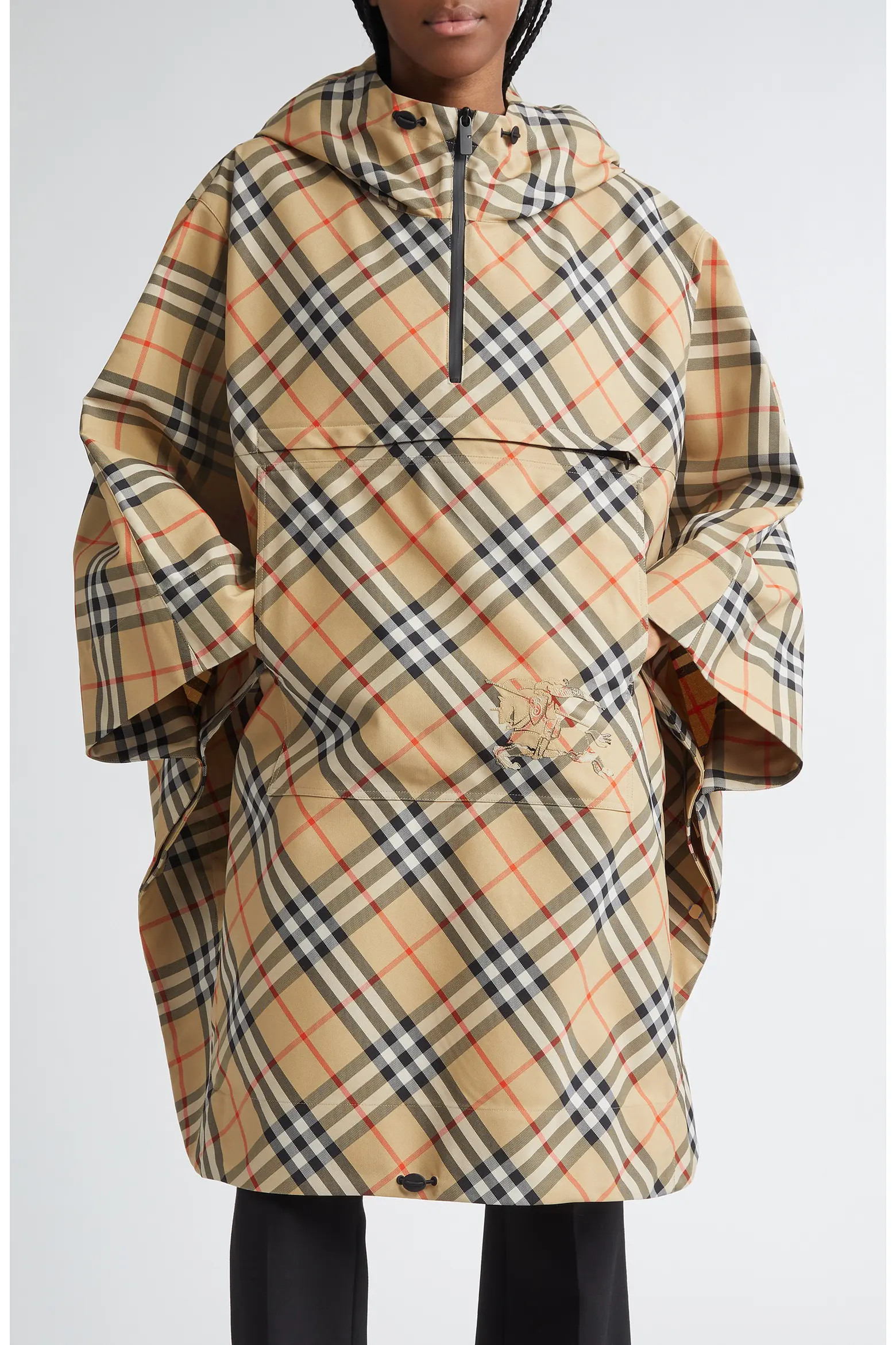 Check Nylon Poncho (Women) | Nordstrom | Nordstrom