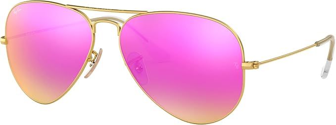 Ray-Ban Rb3025 Classic Mirrored Aviator Sunglasses | Amazon (US)