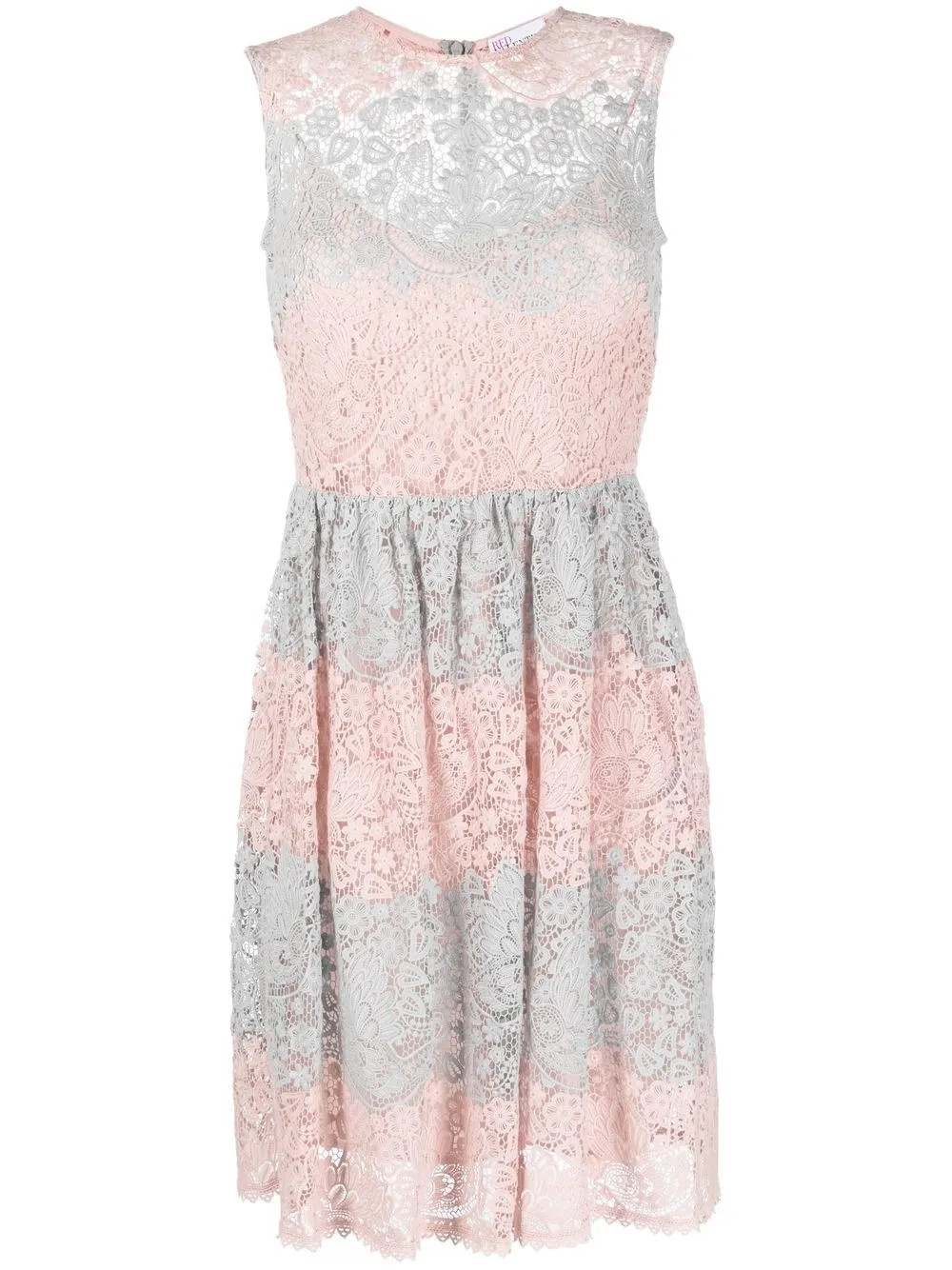Valentino Garavani Pre-Owned 2000s colour-block lace dress - Pink | Farfetch Global