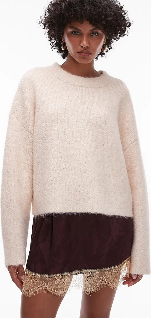 Topshop Fluffy Crewneck Sweater | Nordstromrack | Nordstrom Rack