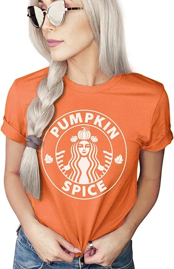 Pumpkin Spice T-Shirt | Cute Fall Halloween Thanksgiving Tee | Unisex Sizing | Amazon (US)