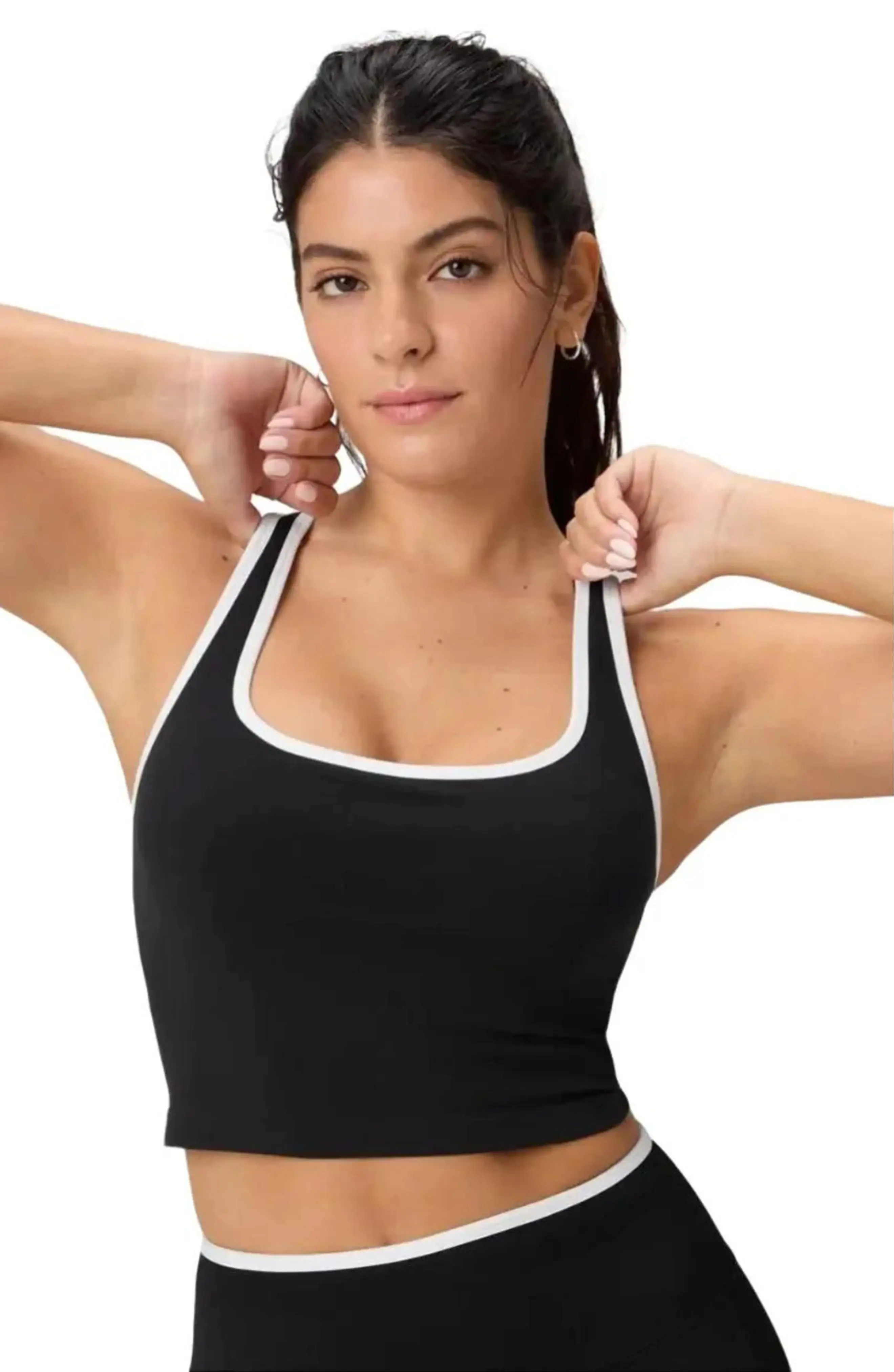 Fabletics Seamless Cropped Built-In Bra Tank (Women) | Nordstrom | Nordstrom