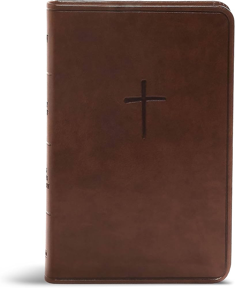 CSB Compact Bible, Value Edition, Brown LeatherTouch, Red Letter, Presentation Page, Full-Color M... | Amazon (US)