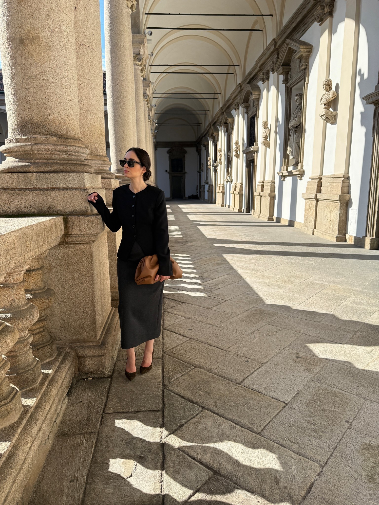Jacket: Babaton
Skirt: Zara
Heels: YSL
Bag: Looks Like Summer
Sunglasses: RayBan
Earrings: Fendi 

#LTKtravel