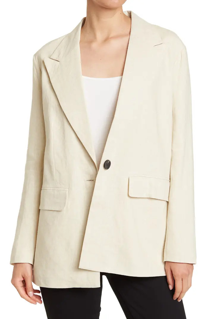AVEC LES FILLES Relaxed Fit Linen Blend Blazer | Nordstromrack | Nordstrom Rack