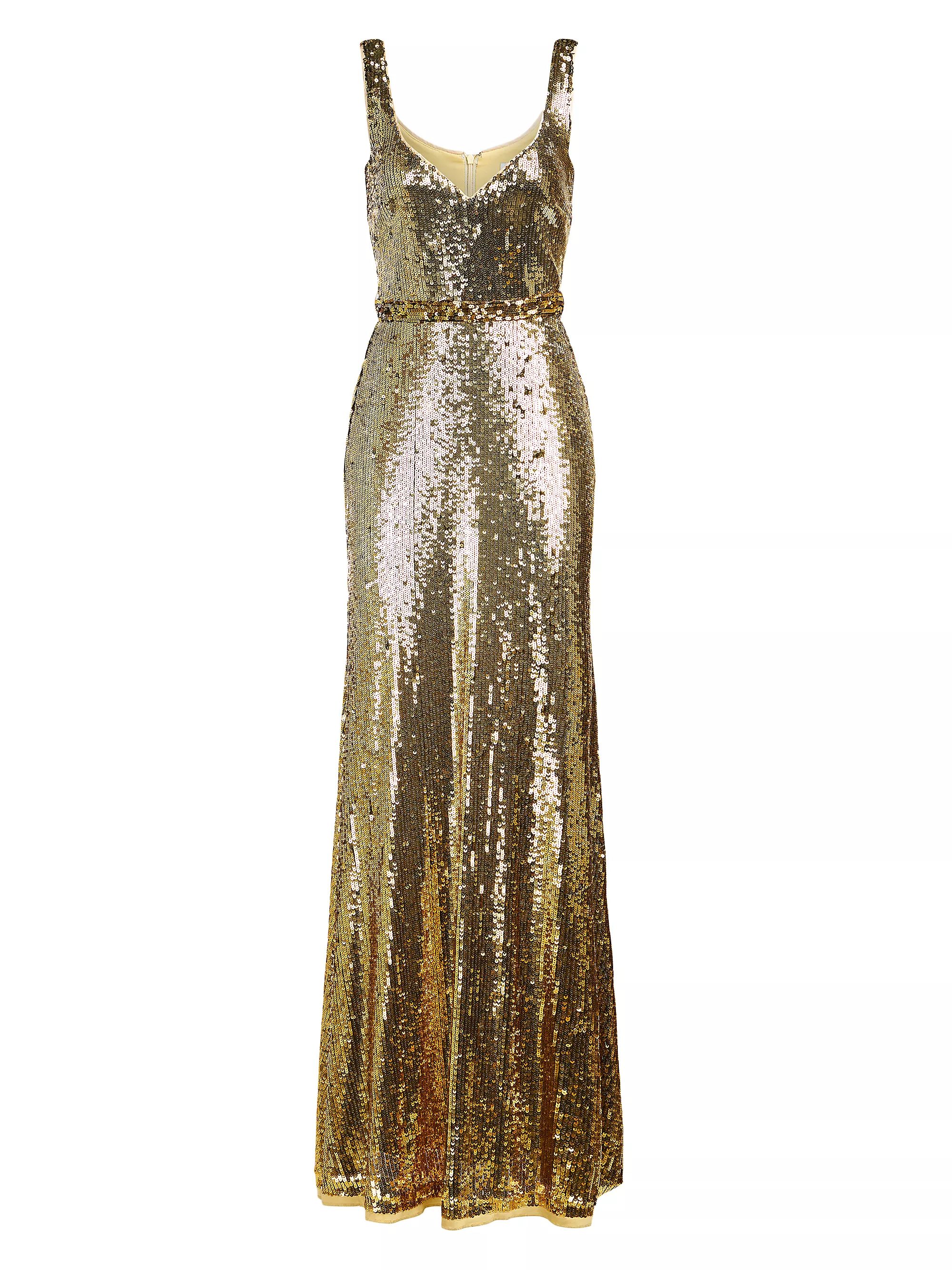 Zahra Sequined Sleeveless Gown | Saks Fifth Avenue