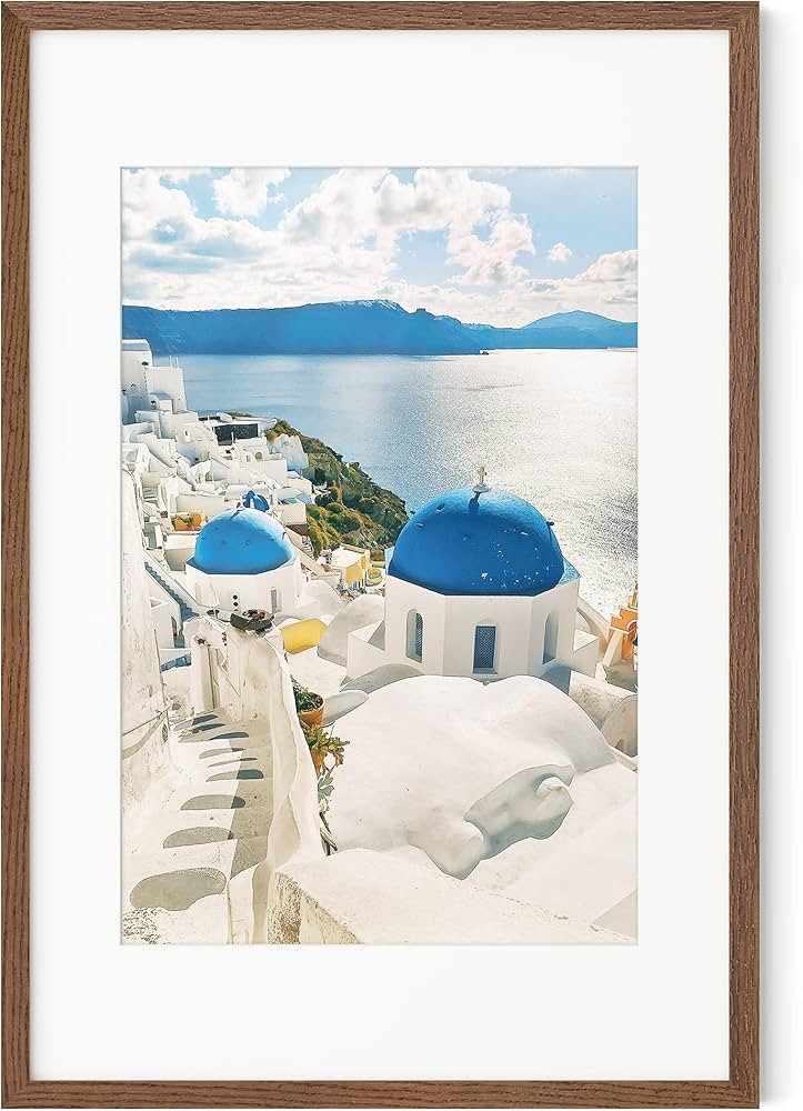 Axeman 16x24 Picture Frame with Mat for 12x18, Solid Oak Wood Poster Frame with Tempered Glass fo... | Amazon (US)