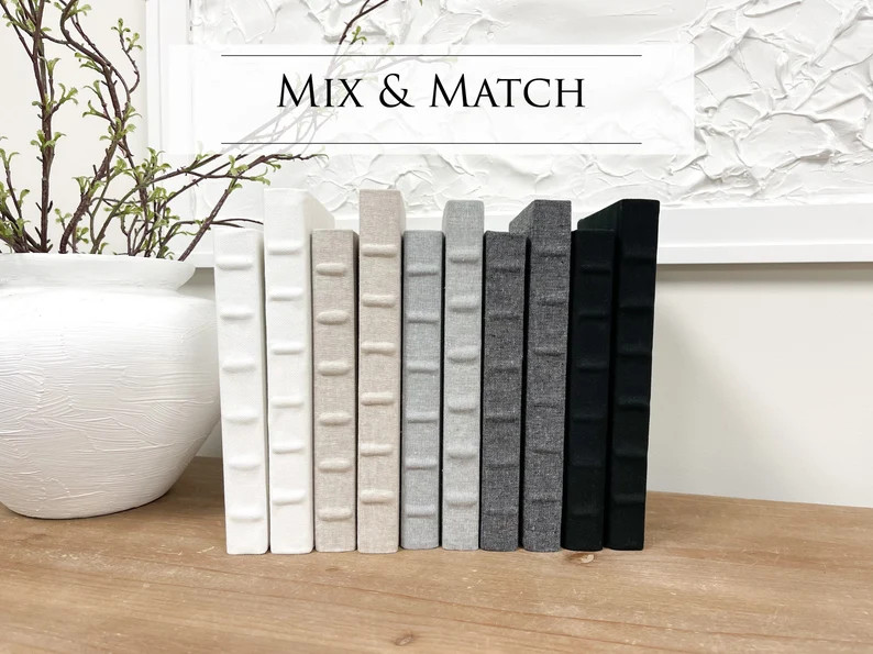 Books for Shelf Decor, Neutral Home Decor, Decorative Books, Book Bundle, Books by Color, Book Se... | Etsy (US)