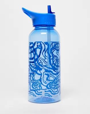 Typo 1L water bottle in blue swirl print | ASOS (Global)