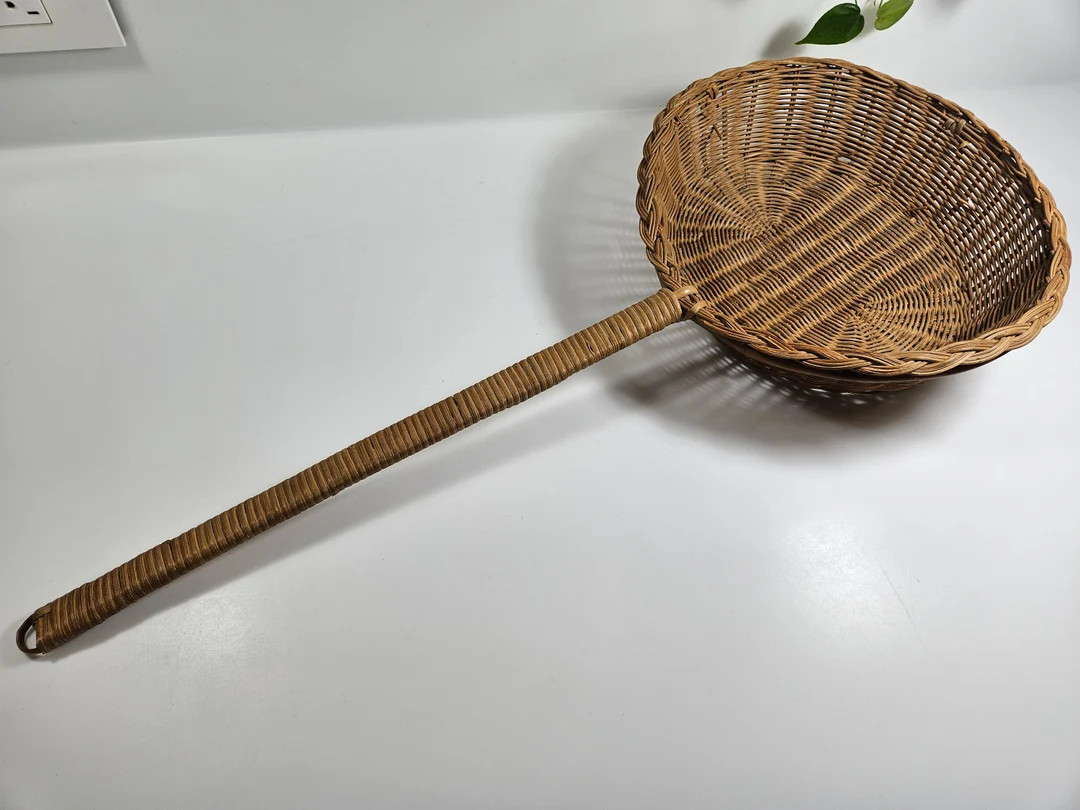 Vtg Church Offertory Collection Basket, 29 Inches Total Length // Round Basket 12 X 3.5 Inches, H... | Etsy (US)