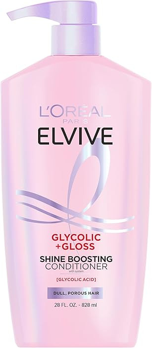 L'Oreal Paris Elvive Glycolic + Gloss Shine Boosting Conditioner, Cleanses and Smooths Dull, Poro... | Amazon (US)