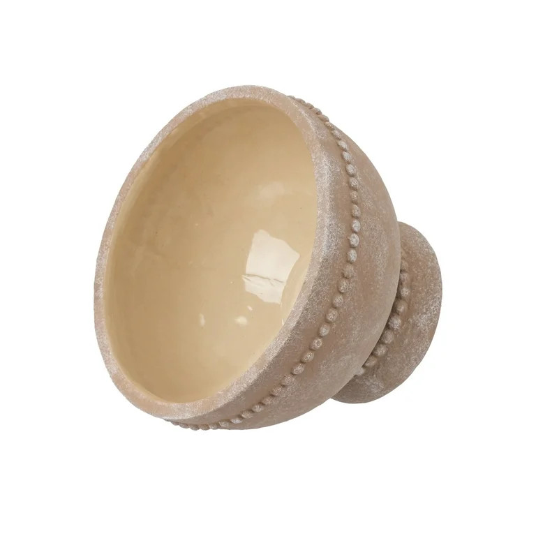 My Texas House 8" Dot Bowl Brown Ceramic Plant Pot 8.1" Diameter | Walmart (US)