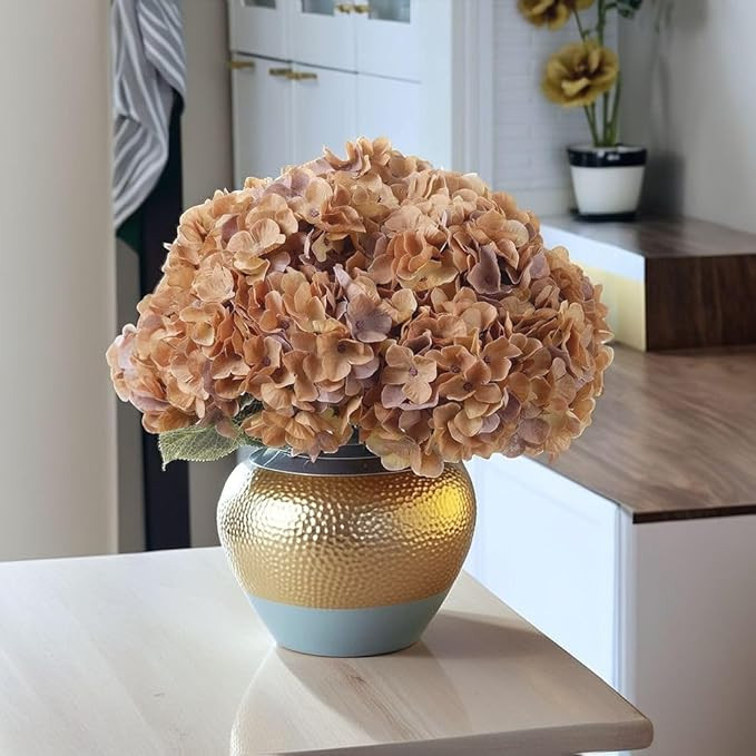 2Bouquets Artificial Fake Flowers Plants Silk Hydrangea Arrangements Wedding Bouquets Decorations... | Amazon (US)